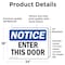 Signmission Enter This Door, 24 in W x Rectangle, Vinyl Decal OS-2PACK-NS-D-1824-L-12083 - alternate 4